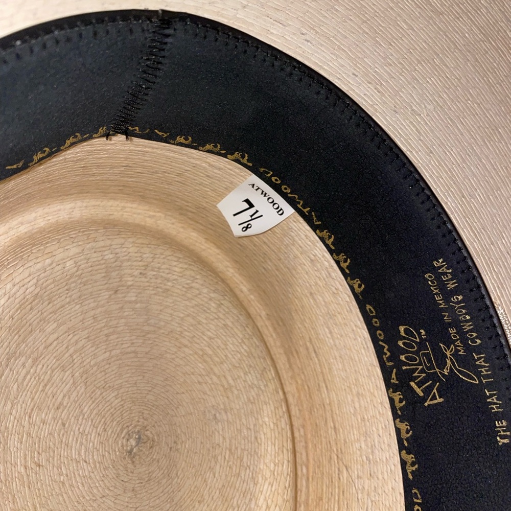 Atwood Nevada Turquoise Palm Leaf Flat Brim Hat - Picture 6 of 9